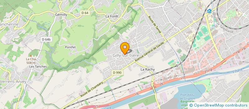 localisation de l'entreprise MONT PATRIMOINE  GILLY-SUR-ISERE