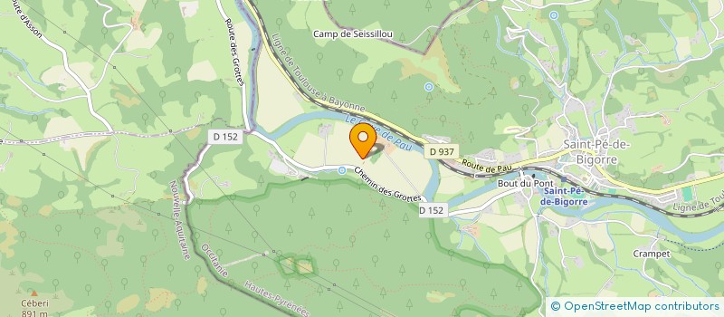 localisation de l'entreprise MONT PLAISIR  SAINT-PE-DE-BIGORRE