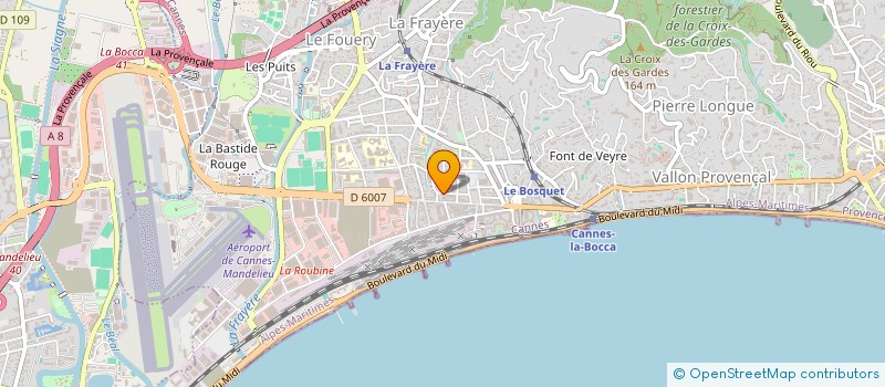 localisation de l'entreprise MONT ROYAL à CANNES