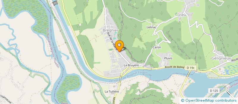 localisation de l'entreprise MONT SAINT CLAIR  BREGNIER-CORDON