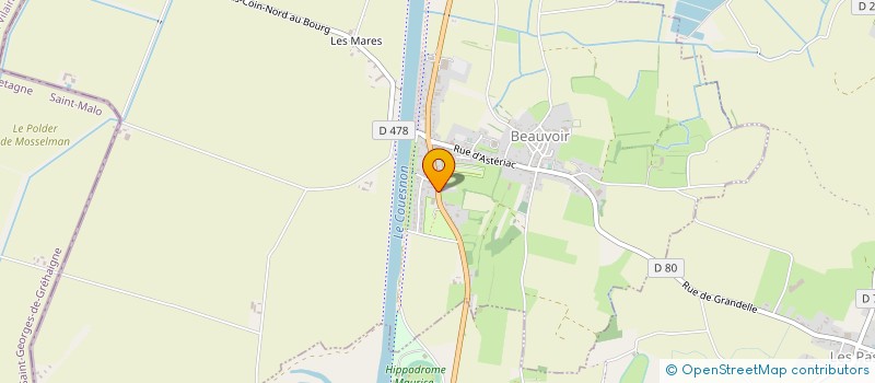 localisation de l'entreprise MONT SAINT-MICHEL DISTRIBUTION  BEAUVOIR