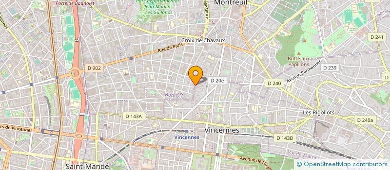 localisation de l'entreprise MONT114  MONTREUIL