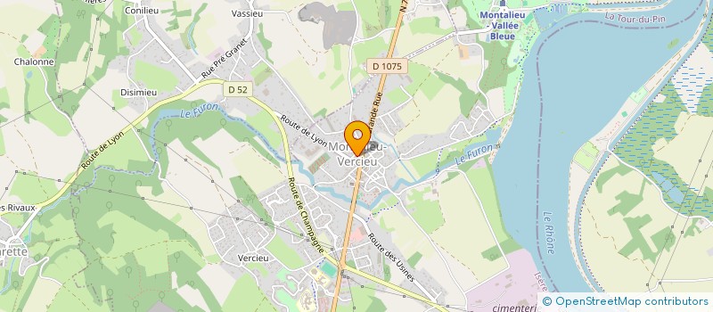 localisation de l'entreprise MONTA'LIEU DE JAZZ - COULEUR GUITARE  MONTALIEU-VERCIEU