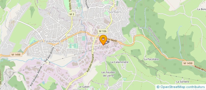 localisation de l'entreprise MONTABONEL à SORBIERS