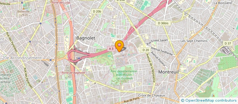localisation de l'entreprise MONTAGE CHARPENTE METALLIQUE  BAGNOLET