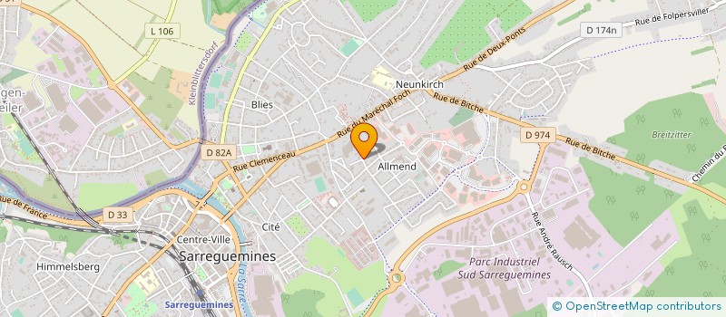 localisation de l'entreprise MONTAGE INDUSTRIE EST à SARREGUEMINES