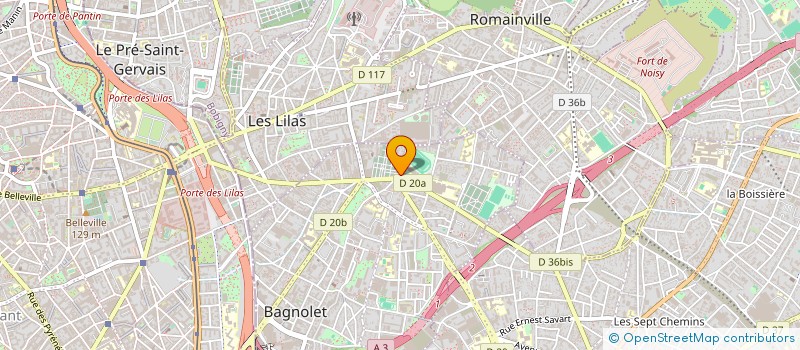 localisation de l'entreprise MONTAGE METALIQUE à BAGNOLET