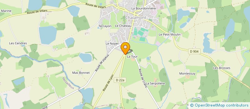 localisation de l'entreprise MONTAGE PLASTIQUE INDUSTRIE  CHALAMONT