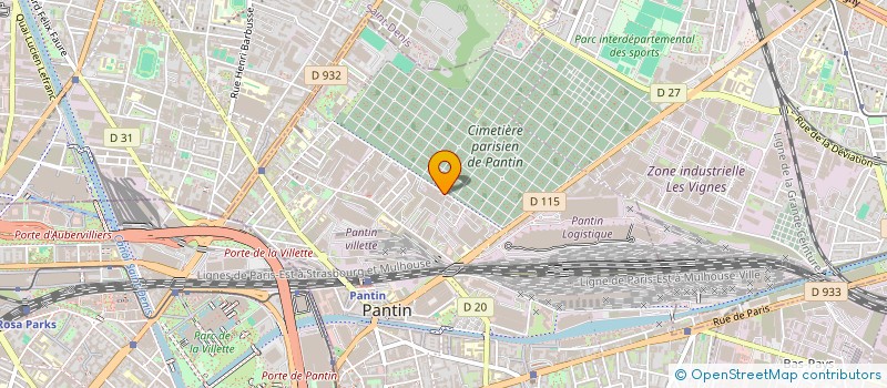 localisation de l'entreprise MONTAGE SOUDURE TUYAUTERIE à PANTIN