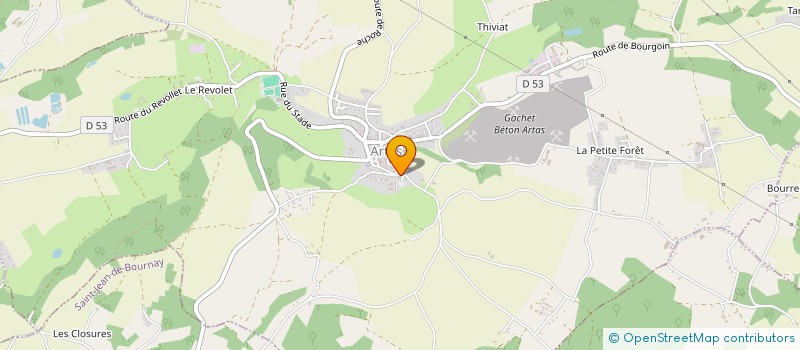 localisation de l'entreprise MONTAGNE  ARTAS