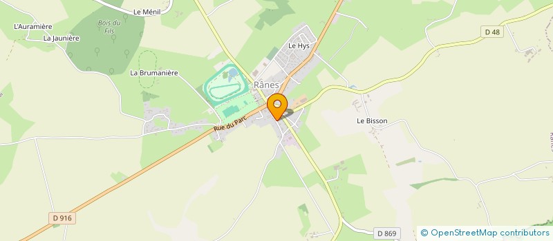 localisation de l'entreprise MONTAGNE à RANES