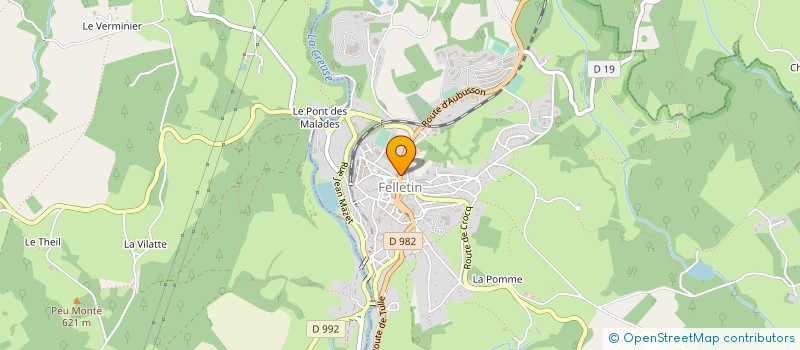 localisation de l'entreprise MONTAGNE AMBULANCES à FELLETIN
