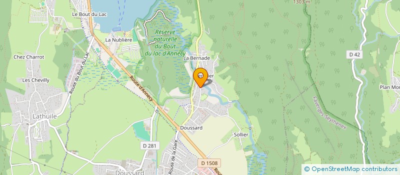 localisation de l'entreprise MONTAGNE , ARTS ET CULTURE  DOUSSARD