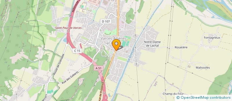 localisation de l'entreprise MONTAGNE AVENTURES  VARCES-ALLIERES-ET-RISSET