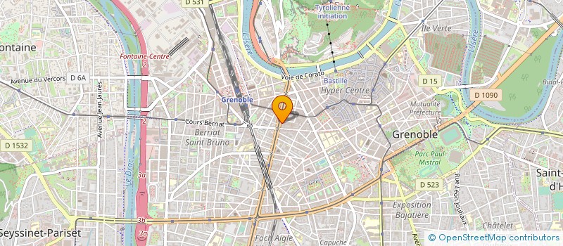 localisation de l'entreprise MONTAGNE AVENTURES à GRENOBLE