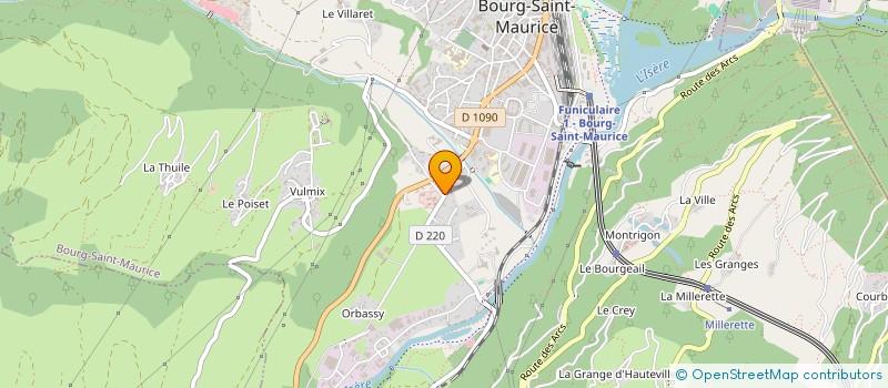 localisation de l'entreprise MONTAGNE ENVIRONNEMENT à BOURG-SAINT-MAURICE