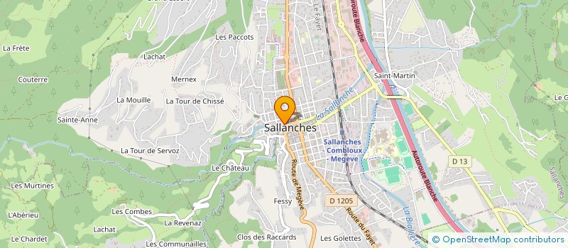 localisation de l'entreprise MONTAGNE NOUVELLE IMMOBILIER à SALLANCHES