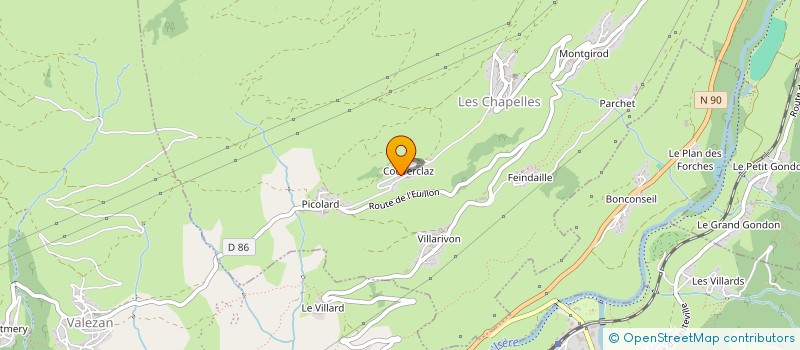 localisation de l'entreprise MONTAGNE PASSION  LES CHAPELLES