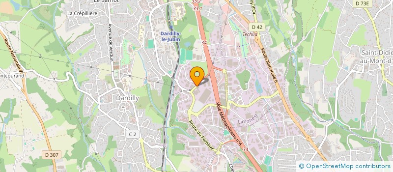 localisation de l'entreprise MONTAGNE TV  DARDILLY