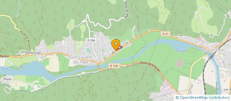 localisation de l'entreprise MONTAGNE & VALLEE MON TERROIR  SAINT-LAURENT-DU-PAPE