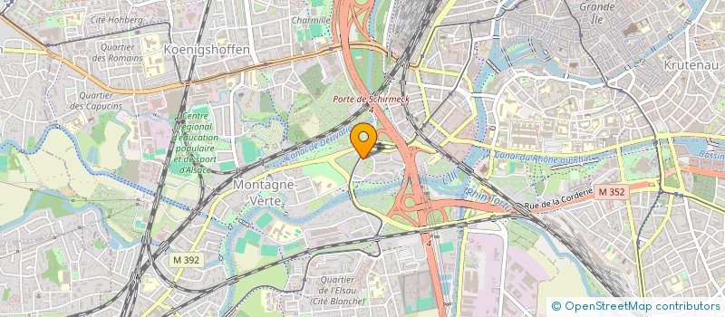 localisation de l'entreprise MONTAGNE VERTE EGZS  STRASBOURG