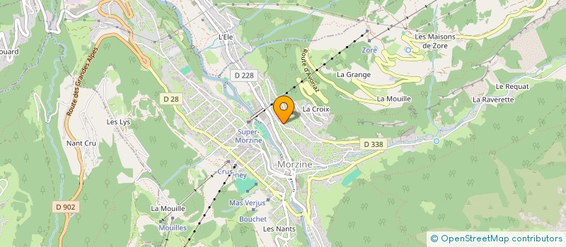 localisation de l'entreprise MONTAGNE VERTE HAUT CHABLAIS  MORZINE