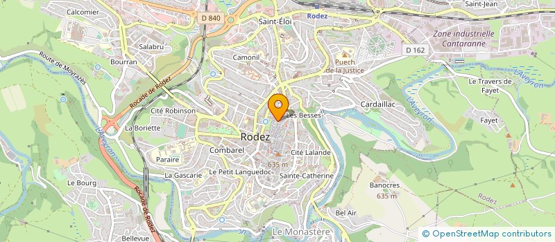 localisation de l'entreprise MONTAGNER/BOURDONCLE/DELSOL à RODEZ