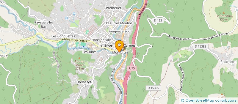 localisation de l'entreprise MONTAGNES MEDITERRANEE à CELLES