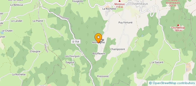 localisation de l'entreprise MONTAGNET  ISSERTEAUX