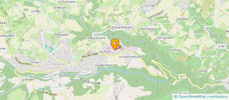 localisation de l'entreprise MONTAGNIER TP à PELUSSIN