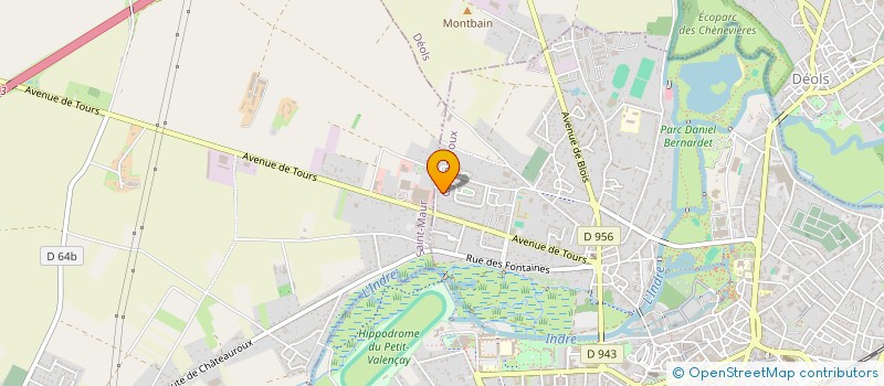 localisation de l'entreprise MONTAIGNE AUTOMOBILES à CHATEAUROUX