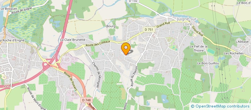 localisation de l'entreprise MONTAIGNE HOLDING  LES GARENNES SUR LOIRE