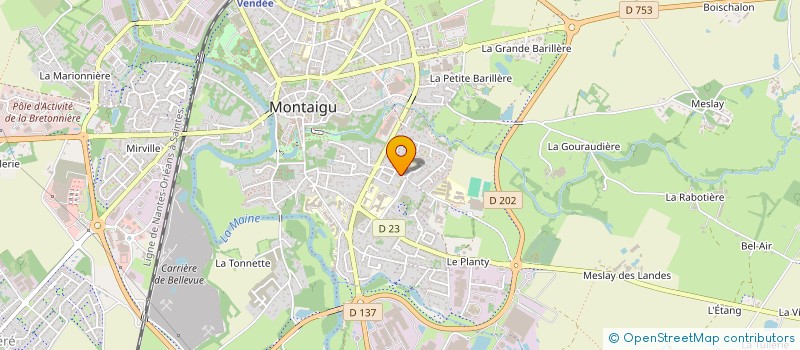 localisation de l'entreprise MONTAIGU VENDEE GYMNASTIQUE à MONTAIGU-VENDEE