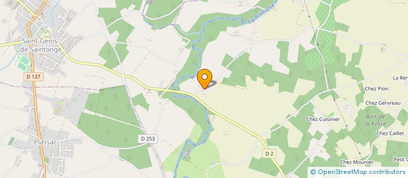 localisation de l'entreprise MONTALBIO à SAINT-GENIS-DE-SAINTONGE