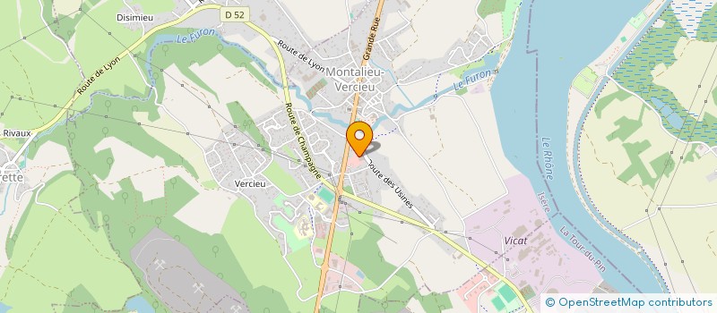 localisation de l'entreprise MONTALDIS DISTRIBUTION  MONTALIEU-VERCIEU