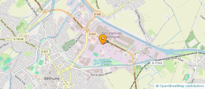 localisation de l'entreprise MONTALEX à BETHUNE