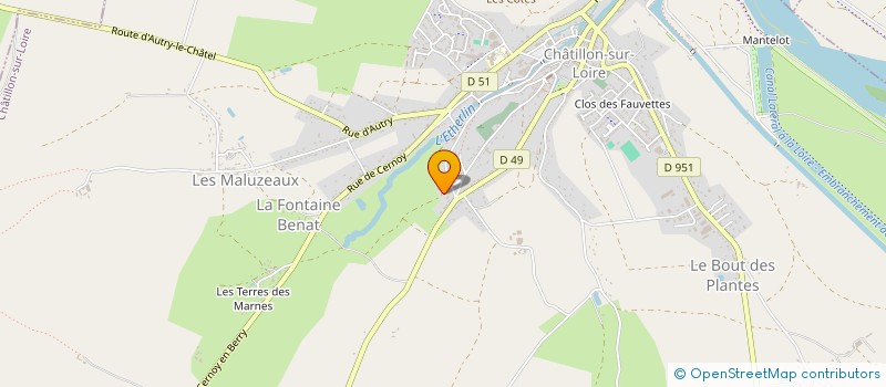 localisation de l'entreprise MONTALIFORNIE à CHATILLON-SUR-LOIRE