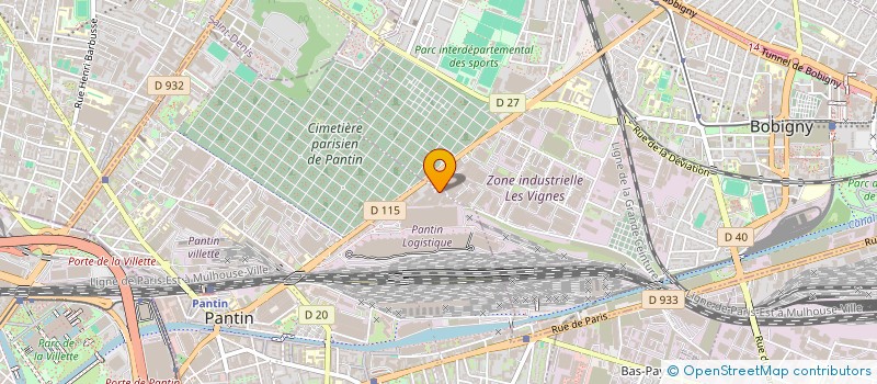 localisation de l'entreprise MONTANA à PANTIN