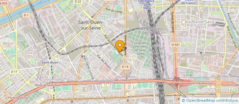 localisation de l'entreprise MONTANA à SAINT-OUEN-SUR-SEINE