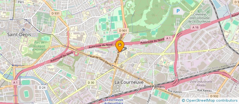 localisation de l'entreprise MONTANA PIZZA à LA COURNEUVE