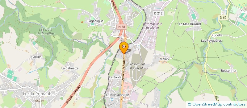 localisation de l'entreprise MONTAU  LUC-LA-PRIMAUBE