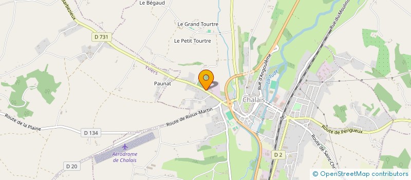 localisation de l'entreprise MONTAUBAN ET FILS à CHALAIS