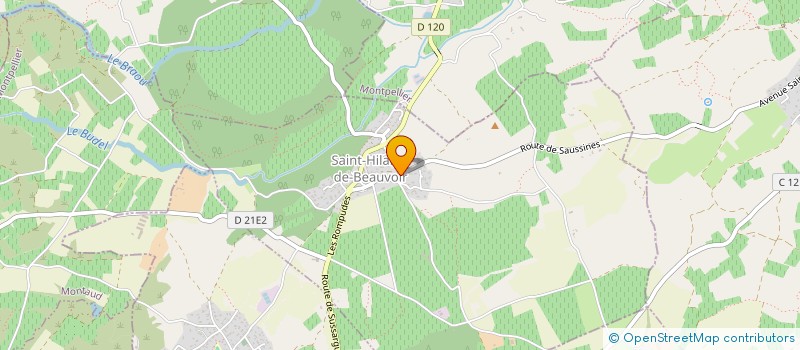 localisation de l'entreprise MONTAUD TRANSPORT à SAINT-HILAIRE-DE-BEAUVOIR