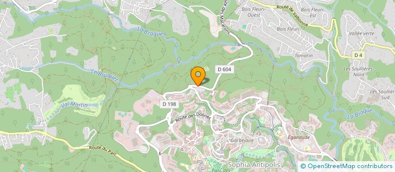 localisation de l'entreprise MONTAURIOL à VALBONNE