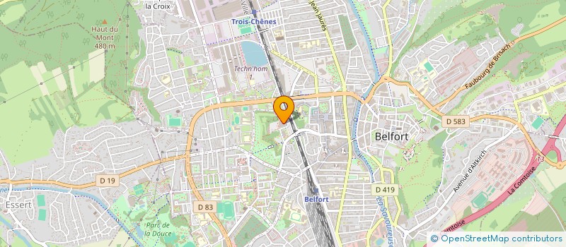 localisation de l'entreprise MONTBELIARD BELFORT ATHLETISME à BELFORT