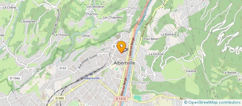 localisation de l'entreprise MONTBELIARD SPORT ET LOISIRS  ALBERTVILLE