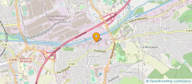 localisation de l'entreprise MONTBELIARD TACHY SERVICE à EXINCOURT