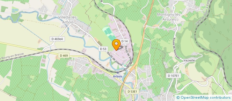 localisation de l'entreprise MONTBELIARDE EQUIPEMENTS à ARBOIS