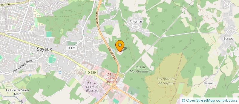 localisation de l'entreprise MONTBOULARD SARL à SOYAUX