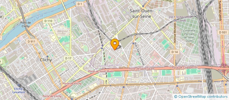 localisation de l'entreprise MONTBRAS PLV à SAINT-OUEN-SUR-SEINE
